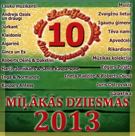 CD Latvijas Šlāgeraptauja - Mīļākās Dziesmas 2013 Nr. 10