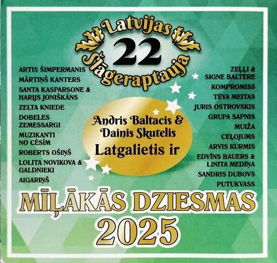 CD Latvijas Šlāgeraptauja - Mīļākās Dziesmas 2025 Nr. 22