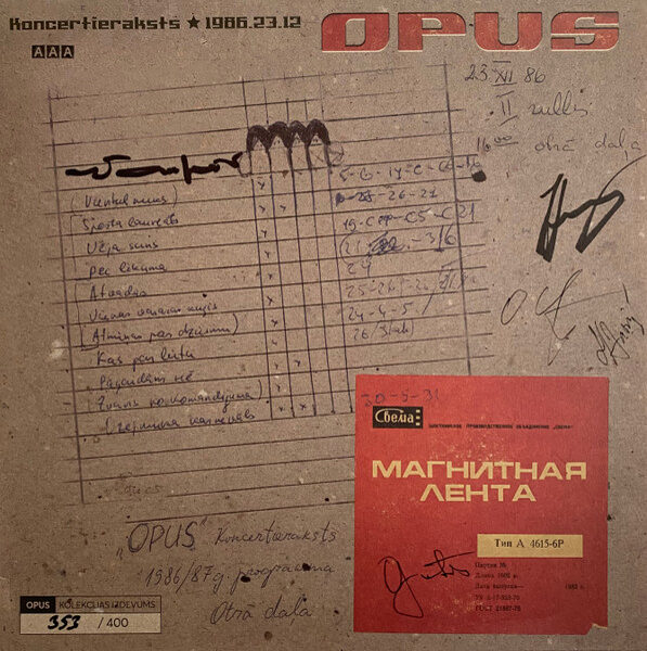 Opus* – Koncertieraksts. 1986.23.12